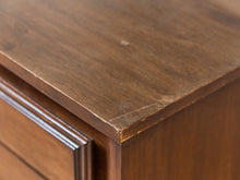 Load image into Gallery viewer, Nine Drawer, Mid-century Vintage Framed Walnut Dresser