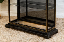 Load image into Gallery viewer, DREXEL HERITAGE Et Cetera Asian Chinoiserie Black Lacquer China Display Cabinet