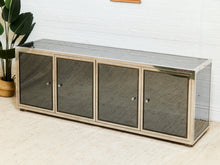 Load image into Gallery viewer, Angolo Metal Arte in Italy, 1960s Chrome and Mirror Glass Sideboard
