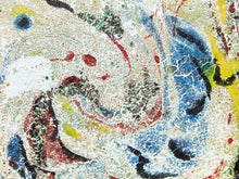 Load image into Gallery viewer, Enamel Style Oil Painting, Mid-century, Modern Abstract