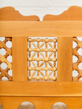 Load image into Gallery viewer, Beautiful Moroccan Unstained Hand Carved Wooden Sofa with Moucharabieh Paneling