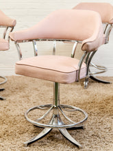 Load image into Gallery viewer, 1970’s Chrome Swivel Counter Stool