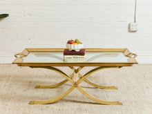 Load image into Gallery viewer, Estate Size Polished Brass Cocktail Coffee Table by La Barge Hollywood Regency