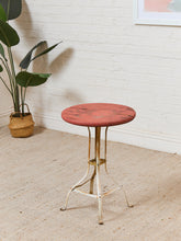Load image into Gallery viewer, Industrial Vintage Red Side Table