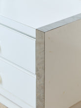 Load image into Gallery viewer, 1980's White Double Drawer Pair of Nightstands