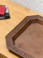 Load image into Gallery viewer, Vintage Wood Greek Keys Tray