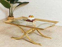Load image into Gallery viewer, Estate Size Polished Brass Cocktail Coffee Table by La Barge Hollywood Regency