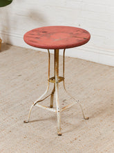 Load image into Gallery viewer, Industrial Vintage Red Side Table