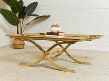 Load image into Gallery viewer, Estate Size Polished Brass Cocktail Coffee Table by La Barge Hollywood Regency