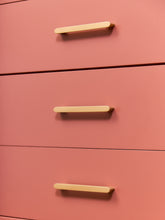 Load image into Gallery viewer, Corral Post Modern 5 drawer Highboy on a Plinth Base