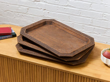 Load image into Gallery viewer, Vintage Wood Greek Keys Tray