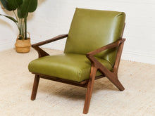 Load image into Gallery viewer, Zayden Lounge Chair in Green Leather