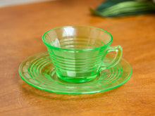 Load image into Gallery viewer, Set of Eight Cup and Saucer Uranium Set