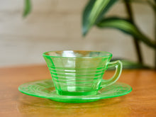 Load image into Gallery viewer, Set of Eight Cup and Saucer Uranium Set