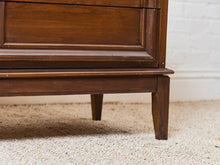 Load image into Gallery viewer, Nine Drawer, Mid-century Vintage Framed Walnut Dresser