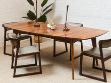 Load image into Gallery viewer, Room and Board Solid Walnut Dining Table with Leaves