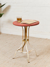 Load image into Gallery viewer, Industrial Vintage Red Side Table