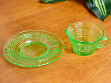 Load image into Gallery viewer, Set of Eight Cup and Saucer Uranium Set