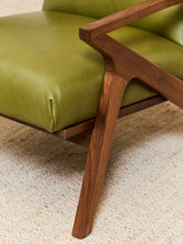 Load image into Gallery viewer, Zayden Lounge Chair in Green Leather