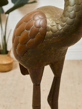 Load image into Gallery viewer, Sergio Bustamante Large Vintage Brass Crane