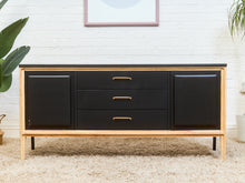 Load image into Gallery viewer, Black and Blonde Mid Century Dresser