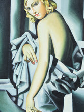 Load image into Gallery viewer, Art Deco Woman Draped Painting