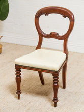 Load image into Gallery viewer, 1940’s Carved Sweetheart Chairs Set of 6