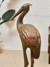 Load image into Gallery viewer, Sergio Bustamante Large Vintage Brass Crane