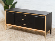 Load image into Gallery viewer, Black and Blonde Mid Century Dresser