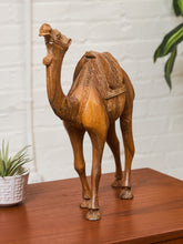 Load image into Gallery viewer, Vintage Hand Carved Wood Camel Sculpture Large