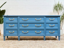 Load image into Gallery viewer, Château Sky Blue Hollywood Regency Dresser