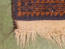Load image into Gallery viewer, Hand-Knotted Tribal Baluchi Blue Vintage Area Rug Made of Wool