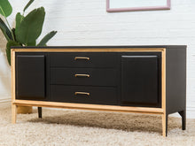 Load image into Gallery viewer, Black and Blonde Mid Century Dresser