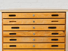 Load image into Gallery viewer, Vintage Distressed Industrial Wood Primitive School House Artist Flat Files Cabinet #4