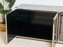 Load image into Gallery viewer, Angolo Metal Arte in Italy, 1960s Chrome and Mirror Glass Sideboard