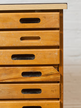 Load image into Gallery viewer, Vintage Distressed Industrial Wood Primitive School House Artist Flat Files Cabinet #4