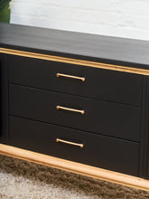 Load image into Gallery viewer, Black and Blonde Mid Century Dresser