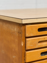 Load image into Gallery viewer, Vintage Distressed Industrial Wood Primitive School House Artist Flat Files Cabinet #4