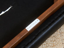 Load image into Gallery viewer, Black Leather Chair and Ottoman