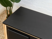Load image into Gallery viewer, Black and Blonde Mid Century Dresser