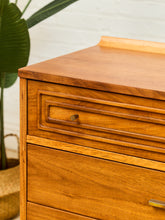 Load image into Gallery viewer, 1960s Broyhill Sculptra Mid Century Walnut 6 Drawer Lowboy Dresser