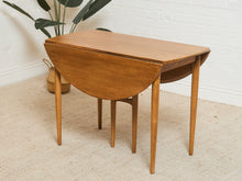 Load image into Gallery viewer, Vintage Mid Century Oblong Dining Table with Drop Leaf