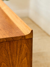 Load image into Gallery viewer, 1960s Broyhill Sculptra Mid Century Walnut 6 Drawer Lowboy Dresser