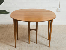 Load image into Gallery viewer, Vintage Mid Century Oblong Dining Table with Drop Leaf
