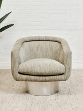 Load image into Gallery viewer, Leon Rosen for Pace Mid Century Chrome Swivel Lounge Chair
