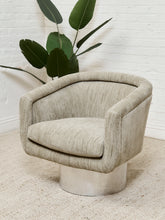 Load image into Gallery viewer, Leon Rosen for Pace Mid Century Chrome Swivel Lounge Chair