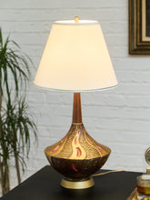 Load image into Gallery viewer, Pair of 1960s Sculptural Brass and Enamel Table Lamps