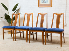 Load image into Gallery viewer, Blue Vintage Mid Century Dining Chairs