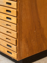 Load image into Gallery viewer, Vintage Distressed Industrial Wood Primitive School House Artist Flat Files Cabinet #4