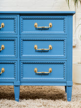 Load image into Gallery viewer, Château Sky Blue Hollywood Regency Dresser